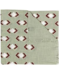 Barba Napoli - Geometric-Print Cotton Scarf - Lyst