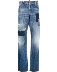 DSquared² - ダメージ パッチワーク ジーンズ - Lyst