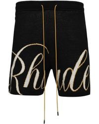 Rhude - Logo-script Knit Shorts - Lyst