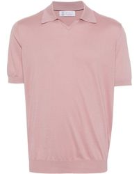 Brunello Cucinelli - Fine-knit Cotton Polo Shirt - Lyst