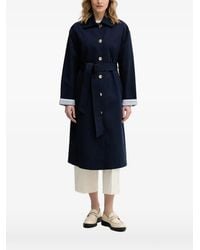 Benetton - Belted Button-Up Coat - Lyst