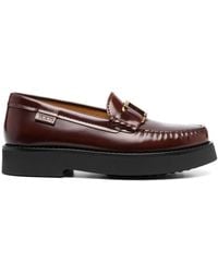 Tod's - Logo-Buckle Leather Loafers - Lyst