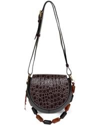 Dries Van Noten - Small Crocodile-Effect Beaded Cross Body Bag - Lyst
