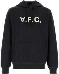 A.P.C. - Logo-Print Drawstring Hoodie - Lyst