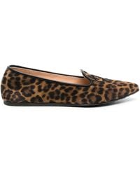 Gianvito Rossi - Leopard-print Loafers - Lyst