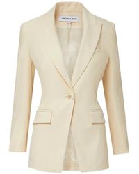 Veronica Beard - Chandler Dickey Smocked-Back Single-Breasted Blazer - Lyst