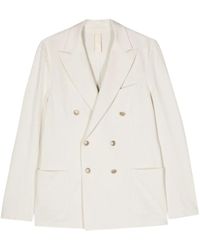 Eleventy - Piqué Double-Breasted Blazer - Lyst