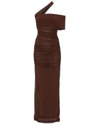 Amen - Robe Longue À Encolure Asymétrique - Lyst