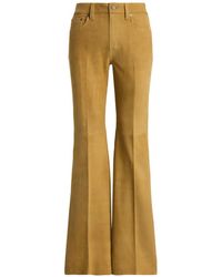 Polo Ralph Lauren - Lamb-Suede Bootcut Trousers - Lyst
