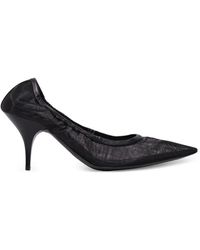 Miu Miu - Ruches Mesh-Panelling Pointed-Toe Pumps - Lyst