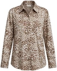 DKNY - Leopard-Print Long-Sleeve Shirt - Lyst