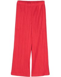 Pleats Please Issey Miyake - Thicker Bottoms straight-leg trousers - Lyst