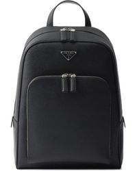Prada - Sac À Dos À Rabat En Cuir Tressé - Lyst