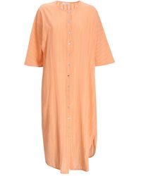 Devotion - Robe Mi-Longue À Rayures Métallisées - Lyst