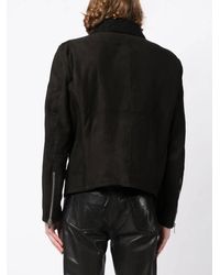 Les Hommes - Suede Biker Jacket - Lyst