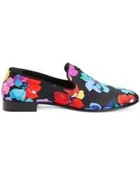Giuseppe Zanotti - Lewis Bloom Printed Loafers - Lyst
