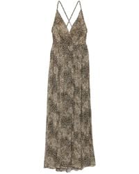 Elie Saab - Kleid mit Animal-Print - Lyst