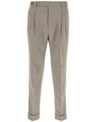 PT Torino - Pantalones Con Pliegues Y Dobladillo Vuelto - Lyst