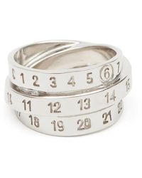 MM6 by Maison Martin Margiela - Triple Signature Numeric Logo Ring - Lyst
