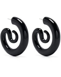 Panconesi - Medium Serpent Lacquered Hoop Earrings - Lyst