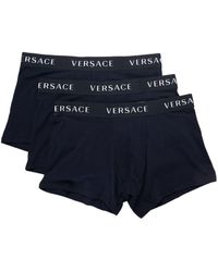 Versace - Pack Of Three Logo-waistband Boxer Shorts - Lyst