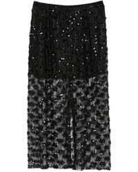 Dixie - Sequin-Embellished Lace Midi Skirt - Lyst