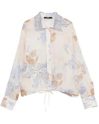 Seventy - Floral Crocheted Collar Top - Lyst
