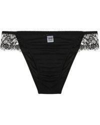 Dolce & Gabbana - Slip Mit Floraler Spitze - Lyst