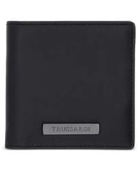 Trussardi - Logo-Plaque Bi-Fold Wallet - Lyst