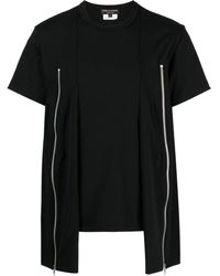 Comme des Garçons - Decorative-zip Detailing Round-neck T-shirt - Lyst