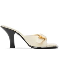 Burberry - Bay Leather Mules - Lyst