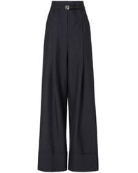 Fendi - Pinstriped Wool Trousers - Lyst