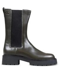 Calvin Klein - Logo-Debossed Chunky-Sole Chelsea Boots - Lyst