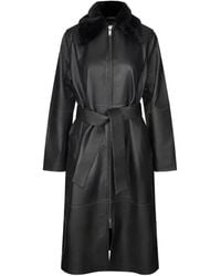 Samsøe & Samsøe - Sajuniper Shearling-Collar Coat - Lyst