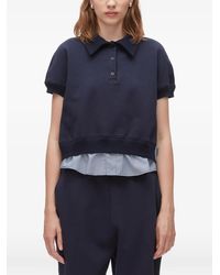 3.1 Phillip Lim - Striped Panelled Polo Top - Lyst