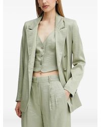 Guess - Double-Breasted Satin Blazer - Lyst