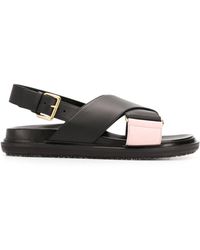 Marni 'Fussbett' Sandalen - Schwarz