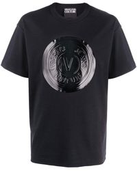 Versace - T-Shirt mit Logo-Verzierung - Lyst