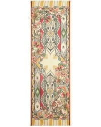 Etro - Abstract-Print Wool-Silk Blend Scarf - Lyst