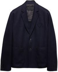 Prada - Single-Breasted Wool Jacket - Lyst