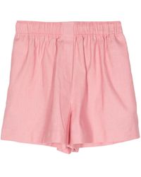 Elie Saab - Gabardine-Weave High-Waisted Shorts - Lyst