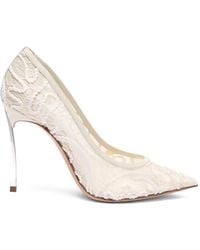 Casadei - Chantilly Blade Lace Stiletto Pumps - Lyst