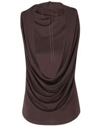 Semicouture - Cowl-Neck Top - Lyst