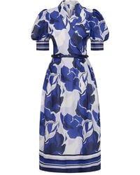 Rebecca Vallance - Robe Mi-Longue Paros À Manches Courtes - Lyst