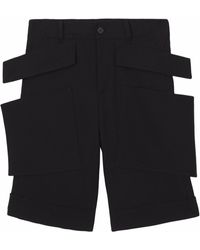 Burberry - Panel-detail Wool Shorts - Lyst