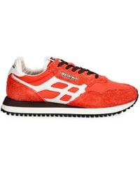Napapijri - Logo-Patch Suede-Panel Sneakers - Lyst