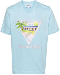 Casablancabrand - Cotton Tennis Club Print T-shirt - Lyst