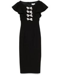 Nissa - Bow-Detailed Midi Dress - Lyst