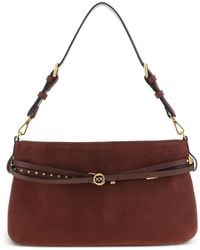 Pinko - Medium Belt Suede Shoulder Bag - Lyst