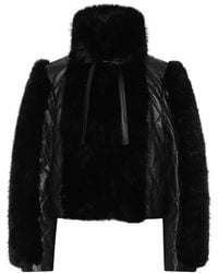 ROTATE BIRGER CHRISTENSEN - Faux-Fur Leather Jacket - Lyst